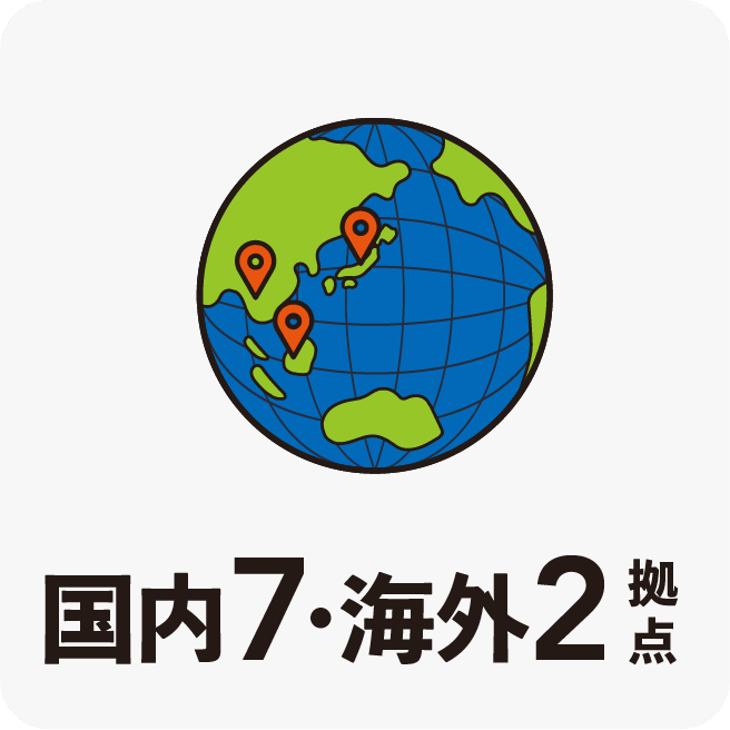 国内7・海外2拠点